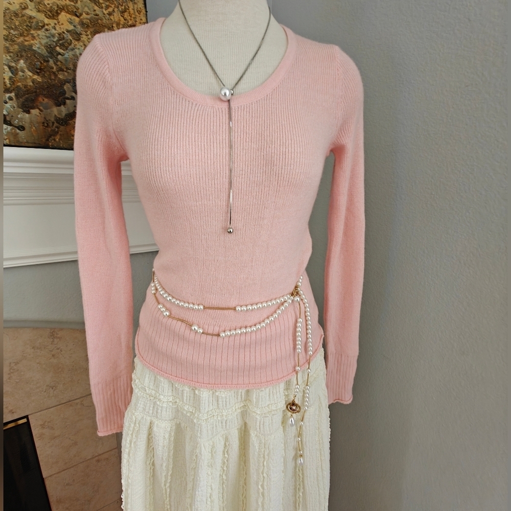 Like New Soft Pink Knit Sweater